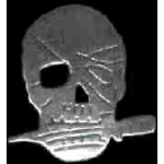 SKULL WITH KNIFE PIN